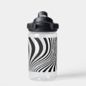 Zebra Huid Print Textuur Patroon Waterfles (Achterkant)