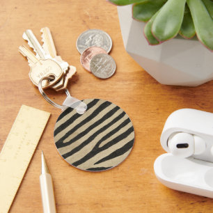 Zebra huid sleutelhanger