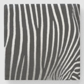 Zebra huid stenen onderzetter (Voorkant)