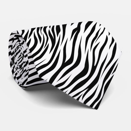 Zebra huid stropdas (Opgerold)