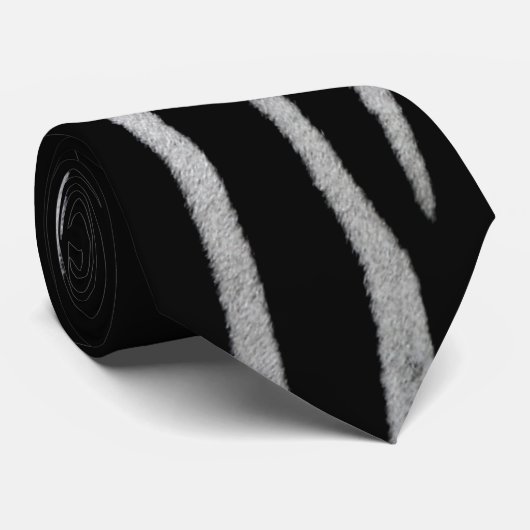 Zebra huid stropdas (Opgerold)