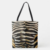 Zebra huid tote bag (Voorkant)