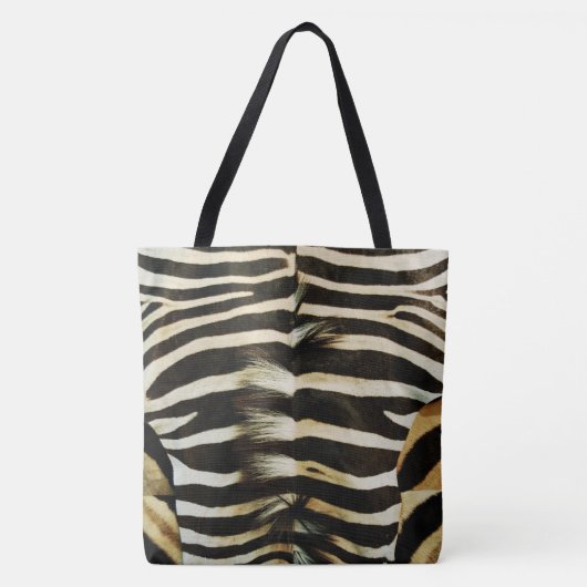 Zebra huid tote bag (Voorkant)