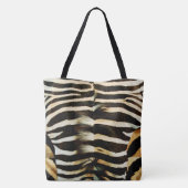 Zebra huid tote bag (Achterkant)