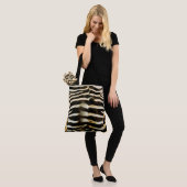 Zebra huid tote bag (Op model)