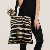 Zebra huid tote bag (Dichtbij)