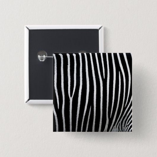 Zebra huid vierkante button 5,1 cm (Voorkant /achterkant)