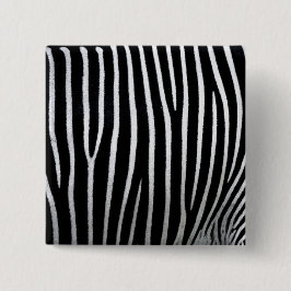 Zebra huid vierkante button 5,1 cm