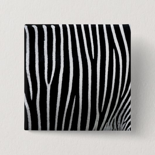 Zebra huid vierkante button 5,1 cm (Voorkant)