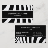 Zebra huid visitekaartje (Voorkant / Achterkant)