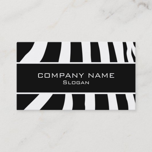 Zebra huid visitekaartje (Voorkant)