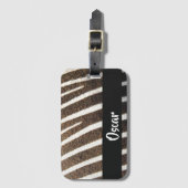 Zebra huidafdruk bagagelabel (Voorkant (verticaal))
