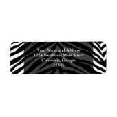 Zebra huidafdruk etiket (Voorkant)