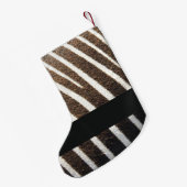 Zebra huidafdruk kleine kerstsok (Achterkant (Hangend))
