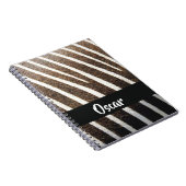 Zebra huidafdruk notitieboek (Rechterzijde)