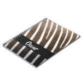 Zebra huidafdruk notitieboek (Linkerzijde)