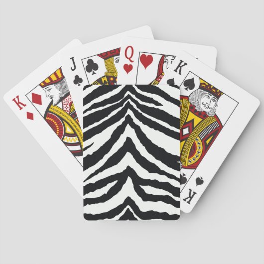 Zebra huidafdruk pokerkaarten (Achterkant)