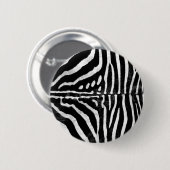 Zebra huidafdruk ronde button 5,7 cm (Voorkant /achterkant)