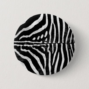 Zebra huidafdruk ronde button 5,7 cm