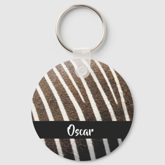 Zebra huidafdruk sleutelhanger (Voorkant)