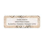 Zebra Huiddier, oerwoud safari retouradres Etiket (Voorkant)