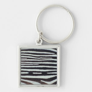 Zebra huidoppervlak sleutelhanger