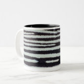 Zebra huidoppervlak tweekleurige koffiemok (Voorkant links)