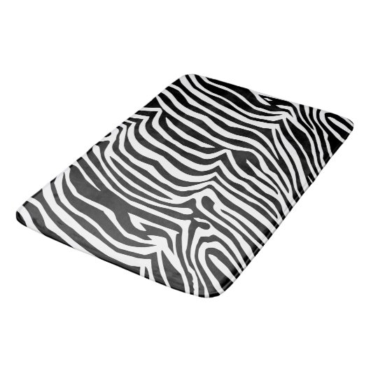 Zebra huidpatroon badmat (Gekanteld)