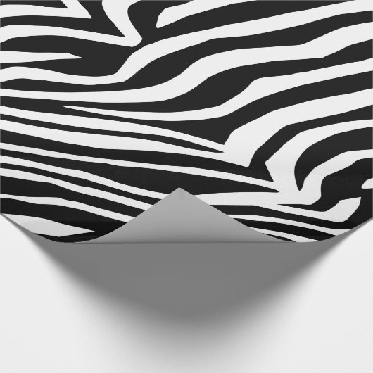 Zebra huidpatroon cadeaupapier (Hoek)