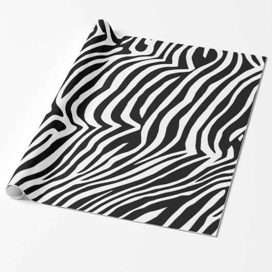 Zebra huidpatroon cadeaupapier (Uitgerold)