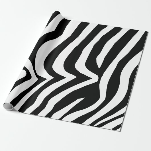 Zebra huidpatroon cadeaupapier (Uitgerold)