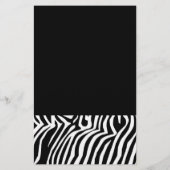 Zebra huidpatroon flyer (Achterkant)