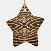Zebra huidpatroon keramisch ornament (Links)