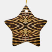 Zebra huidpatroon keramisch ornament (Achterkant)
