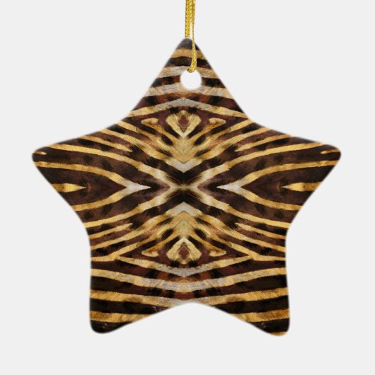 Zebra huidpatroon keramisch ornament (Achterkant)