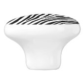 Zebra huidpatroon keramische knop (Zijkant)