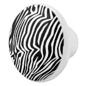 Zebra huidpatroon keramische knop (Rechts)