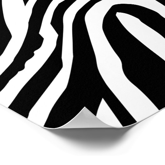 Zebra huidpatroon poster (Hoek)