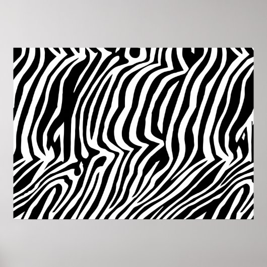 Zebra huidpatroon poster (Voorkant)