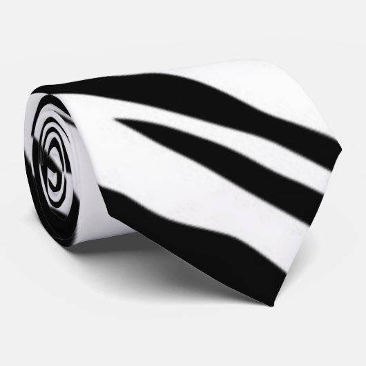 Zebra Huidpatroon Stropdas (Opgerold)