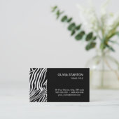 Zebra huidpatroon visitekaartje (Staand voorkant)