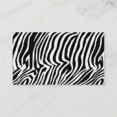 Zebra huidpatroon visitekaartje (Achterkant)