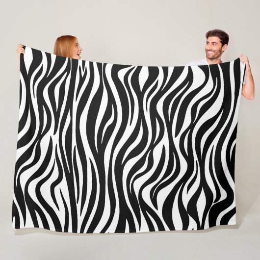 Zebra Huidprint Fleece Deken (In situ)