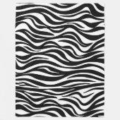 Zebra Huidprint Fleece Deken (Voorkant)