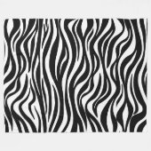 Zebra Huidprint Fleece Deken (Voorkant (Horizontaal))