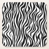 Zebra Huidprint Kartonnen Onderzetters (Voorkant)