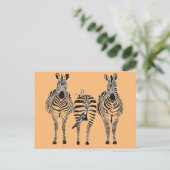 ZEBRA HUMOR BRIEFKAART (Staand voorkant)