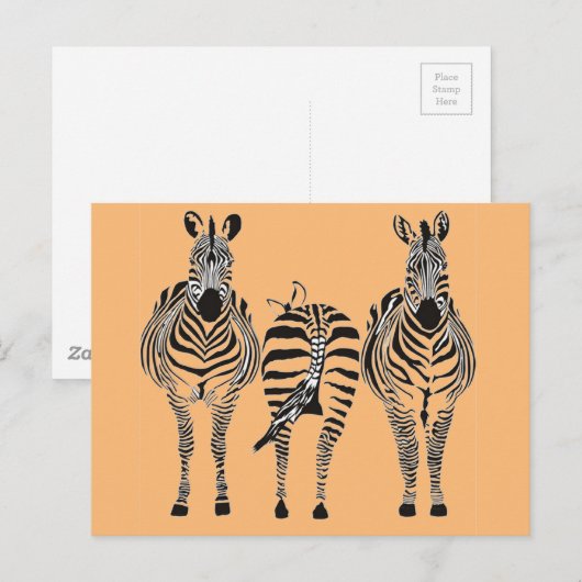 ZEBRA HUMOR BRIEFKAART (Voorkant / Achterkant)