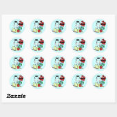 Zebra Ik lees Tshirts en geschenken Ronde Sticker (Vel)