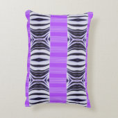 Zebra Illusion - Modern Abstrakt Purple Lilac Accent Kussen (Achterkant (Verticaal))